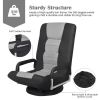 360-Degree Swivel Gaming Floor Chair with Foldable Adjustable Backrest